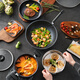 SUPOR non-stick pan, wok, complete set of kitchen utensils and pots, pan, frying pan, soup steamer, gas induction cooker, universal frying + stir-frying + soup + oil pan + knife board set