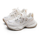 Huili Frauenschuhe dicker LOLED DAD SHOUS Damen Atmungsfreie vielseitige trendige Schuhe Retro Freizeitschuhe J841Z Beige 37