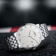 Lobinni Watch Herren Mechanical Watch Herren Uhr Vollautomatisch importierte Bewegung Ultradünn wasserdichte Schweizer Stil Top Ten Marken Herren Uhr 12033-Ghost in der Schale White Stahlgürtel Leder-Gurt Gravur