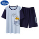 Disney (Disney) big children's pajamas boys 12-15 years old, thin cotton short-sleeved shorts summer teenagers and junior high school students' home clothes dark gray Q1342 Garfield short-sleeved L size: 160-174CM 97-120Jin [Jin equals 0.5 kg]