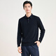 Hengyuanxiang Peasted Pure Cardigan Men's Autumn and Winter Color sólido Camiseta de manga larga suéter casual suéter para hombres azul marino 2xl /185 /100a