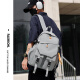 Bonaling backpack for men's large capacity waterproof backpack casual trendy sports computer bag usb charging outdoor travel bag backpack [gray]