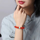 Fan Jialun Nan Red Bracelet for Women Liangshan Sichuan Material Agate Accessories Beeswax Turquoise Beaded Cherry Red Bracelet for Men and Women Full Color Full Flesh Generous Style 10mm