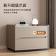 LUOSEN slate bedside table modern simple light luxury high-end bedroom installation-free bedside table light gray