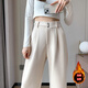 
Fashimu 2024 Autumn and Winter velvet thickened woolen wide-leg pants for 2024 small straight floor high waist casual pants for women 6636 Coffee-colored velvet small XL Recommended 120-130Jin [Jin equals 0.5 kg]