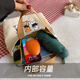 The next day, the Korean Bear canvas bag upgraded, increased, thickened, portable outing storage bag, mobile phone cosmetic bag [Three Bears] Increased price - 5 million sold, popular store products, sold 3 million sold