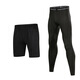 Hui'ang Sports Set Men's Fitness Clothing Yoga Suit Sport Pants Quick Dry Running Crop Pants Training Pants Shorts 2 pieces M