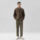 Narkless otoño e invierno de cuatro lados de cuatro lados y fáciles de montar pantalones inteligentes Nuevo estilo relajante pantalones casuales de hombres pantalones hombres clb4855m-2 albaricoque verde 34
