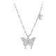 Farcoko Butterfly Necklace Women's New Style Luxurious Birthday Gift for Girlfriend, Practical Butterfly Necklace + Rose Gift Box