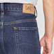 Lee25 new product 723 slim mid-waist straight mid-dark blue men's jeans casual trend