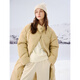 Selbstverträter kleiner koreanischer Ständerkragen mit mittlerer Länge Down-Jacke für Frauen im Winter 2024 Neue Temperament Casual Vielseitige Jacke Milk Tea Farbe xxs (1 Größe)