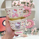 HelloKitty Hello Kitty Mug Ceramic High-Looking Home Drinking Cup Valentine's Day Gift for Girlfriend Red Goblet-Puppet Kitty Single Cup