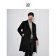 SINBOS2021 new tweed jacket for men mid-length wool coat for men pure wool suit collar double-sided tweed windbreaker black 180