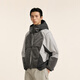 速写男装商城同款2024冬新品短款连帽灯芯绒拼接羽绒服休闲9O0C14110 011炭黑 L