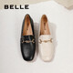 Belle Pendler -Slipper Frauen Schafe Leder geprägt von einzelnen Schuhen BZ520CA3 Beige 37