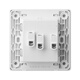Conjunto de panel de zócalo de Siemens (Siemens), 10 paquete de cinco hoyos inclinado, paquete de venta de masa de cinco hoyos, estilo de crema oculta, terciopelo de arroz de Haocai White