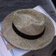 TOCHINO Gran tamaño, el sombrero de jazz de verano de gran tamaño, el sombrero de jazz de verano, el sombrero de la mano del sombrero solar de los hombres, la protección del sol, la imagen del sol, la imagen del color de la sal natural, la hierba de sal natural L (58.5-62 cm) también equipado con cuerda a prueba de viento