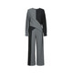 S.DEER Spring Fashion Women's French OL Round Neck Contrast Color Splicing Drape Suit S24161406 Black/91 M 165
