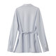 INMAN pure cotton commuting simple loose long-sleeved shirt for women 2025 autumn fashion waist rope versatile shirt jacket light blue XL