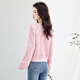 
Cypress long-sleeved sweater 2025 autumn new women's fashion hollow loose round neck pullover sweater