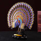 Bertha Denton Cloisonne Peacock Open Screen Ornament Cloisonné Emaille Home Crafts Hochzeit Geschenke Wohnzimmer Dekoration 50 cm