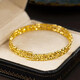 
Pangdonglai Quality 18k Transport Bead Bracelet Plated 24K Gold Dishes Beads Elastic Bracelet Women's Gold Retractable Memory Dishes Three-Circle Bracelet
