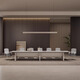 Litang conference table long table simple modern large conference room office desk and chair combination long table rectangular negotiation table 4.5 meters + 14 chairs high-end multimedia cable box
