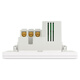 SCHNEIDE ÉLECTRIQUE ÉLECTRIQUE à cinq trous (Type A + C) Panneau de prise d'alimentation USB (Charge rapide 21W) 86 Type Cached Zhen Platinum Velvet White