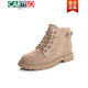 Katile Crocodile Matte Leder Low-Top Martin-Stiefel für Frauen Ins 2025 Neue Herbst- und Winter sowie Velvet Flat untere Kurzstiefel