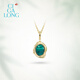 CIGA LONG small lucky beads malachite ring earrings necklace S925 Oriental leisurely new Chinese style jewelry small lucky beads malachite necklace