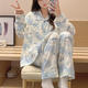 Youshifei cute little eight pajamas for women in spring and autumn long sleeves long trousers cartoon chiikawa jiikawa student home clothes 9277# double-length yellow gauze dog M 75-100Jin[Jin equals 0.5 kg]