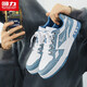 Warrior Casual Shoes Herren trendy Spleißbrettschuhe Schnürung vielseitig bequemer Männerschuhe 1449 Meter hellblau 43