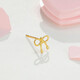 Trendy Acer bow pure gold 5G gold earrings, light luxury and fashionable birthday gift for girlfriend, priced at about 0.5g per piece