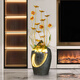 
Floor-standing light luxury running water ornaments circulating water living room office TV cabinet next to humidifier to make money bonsai decoration 9928A water bonsai + small iron flower 134CM