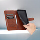 Ju Xiaozhi is suitable for oppoK12X mobile phone case flip leather case PJT110 wallet card case full-package anti-fall soft inner shell with magnetic buckle protective cover for men and women oppo K12X [brown]