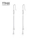 TTMIX platinum star tassel earrings pt950 platinum ear hook earrings long earrings for girlfriend 3.3-3.5g