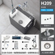 Haijiahua gray and white wash mop pool floor mop basin balcony bathroom ceramic mop pool mop pool mop pool pool H209 gray and white with mop rack + spray gun faucet