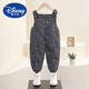 Disney Children's Winter Down Pants 2024 New Baby Style Down Overalls for Boys and Girls Winter Comfortable Warm Pants Black 90cm