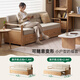 Cama original de sofá de madera sólida Sala de estar de doble propósito. Bed multifunción de doble función A5067 [Color de madera log-Beige] Cama de sofá de respaldo segmentado (almacenamiento B)