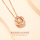 Promise of love, endless love 18k gold necklace for women 2025 new color gold Mobius birthday gift for girlfriend