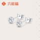 Liuguifu Jewelry PT950 Platinum Earrings, Carved Round Beads, Platinum Stud Earrings for Women, EE0057 1.2g