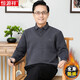 Hengyuanxiang Dads Pullover plus Samt verdickte mittlere und ältere Herren-Großvater Herbst und Winter warme Hemdkragen gefälschte zweiteilige Basishemd Hyx-9928 Dunkelgrün plus Samt 185/3xl [161-175jin [Jin gleich 0,5 kg]]