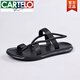 Sandales masculines de marque haut de gamme SÉMAUX 2025 NOUVELLE PERSONNALITÉ DE NOUVELLE FLIPTOP FLIPS POUR USE MENSER Sandales non glissantes Black 9866 38
