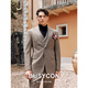 BUSYCON brown wool suit men's suit high-end groom wedding dress formal men's business casual commuter suit brown (two-piece suit top + pants) 48 reference weight 120Jin Jin is equal to 0.5kg -135Jin Jin is equal to 0.5kg