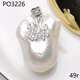 Mengpao Freshwater Oversized Baroque Pendant Special-shaped Pearl White Irregular Pearl Necklace Superba PO3303 PO3226