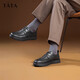 Him her Tata soft sole business casual leather shoes black British heightening genuine leather dad shoes men VVK01CM4 black 41