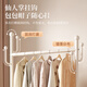 St. Noelle floor-standing coat rack with wheels removable clothes hanger bedroom simple clothes hanger home clothes hanging rod white 60
