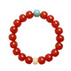 Fan Jialun Nan Red Bracelet for Women Liangshan Sichuan Material Agate Accessories Beeswax Turquoise Beaded Cherry Red Bracelet for Men and Women Full Color Full Flesh Generous Style 10mm