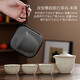 Chuwu Ru Kiln Travel Tea Set Quick Cup One Pot Three Cups Convenient Gift Outdoor Tea Making Set Holiday Gift