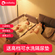 Coolbaby crib removable 0-3 years old multifunctional splicing bed foldable 5 basic model bed + folding mattress + storage basket